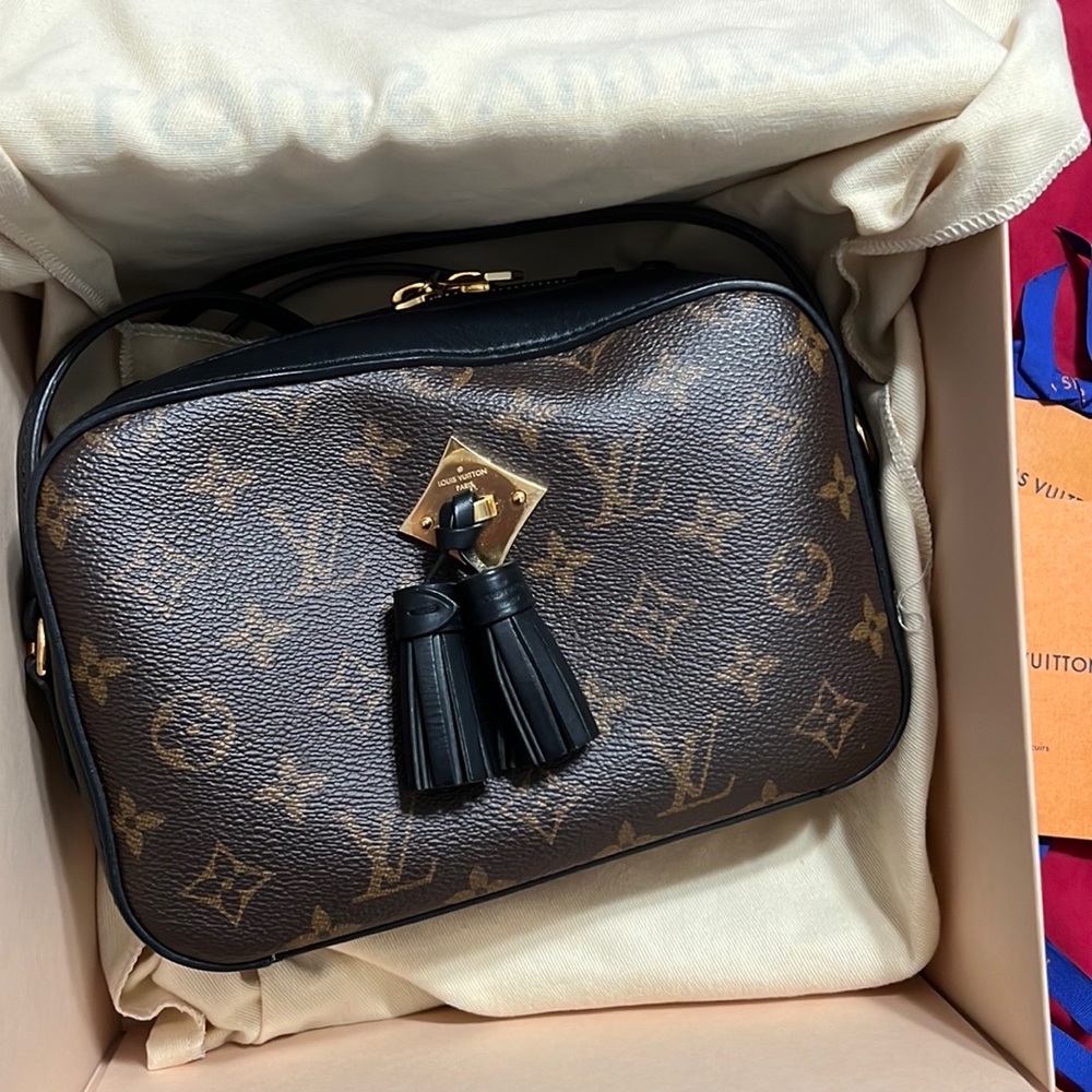 Louis Vuitton Brown Monogram Canvas Crossbody Bag with Black Tassels